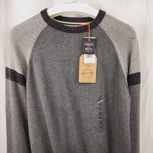 NEW Weatherproof concrete denim gray crew neck sweater, size Medium, NWT